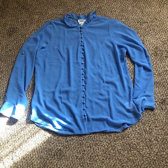 Express NWOT Sky Blue Button Down - Picture 1 of 2